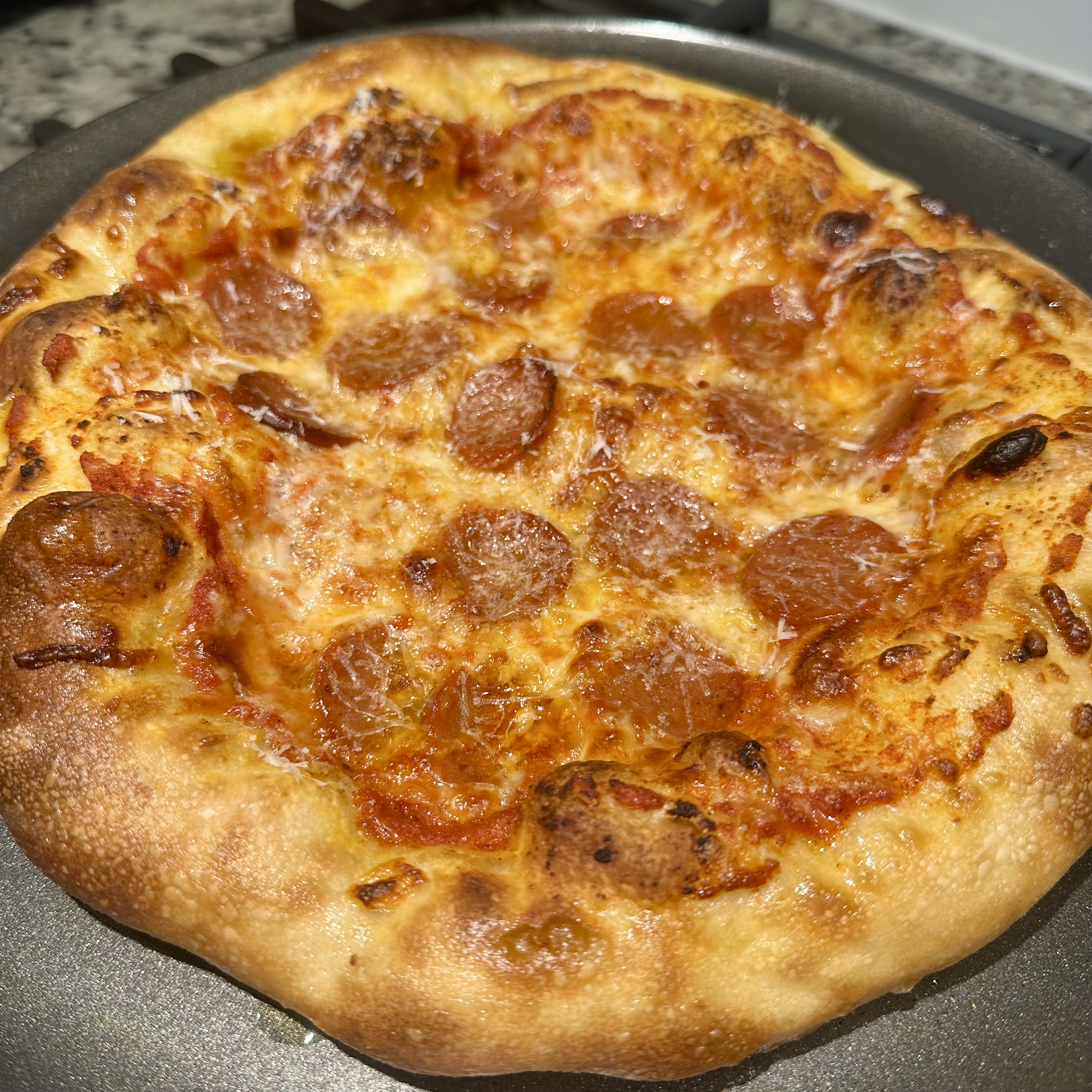 May 6th pizza. Super airy crust and cooked to perfection.