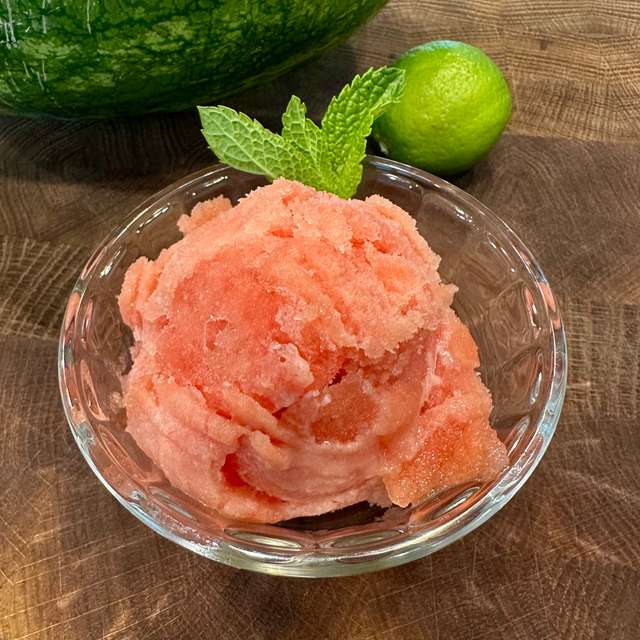 Watermelon lime sorbet